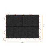 Lona Negra Para Remolque, Medidas: 3x4m. Black+Decker