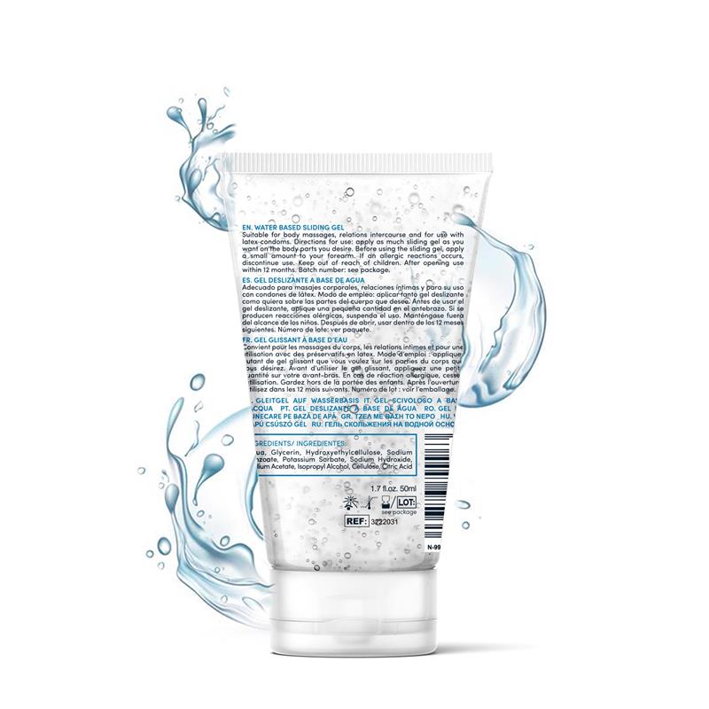 Tour Gel Deslizante Base Agua Formato De Viaje 50 Ml