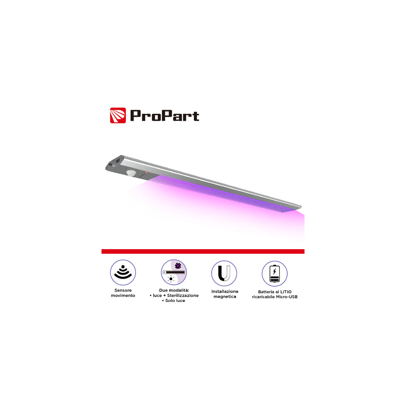 Luz Del Techo Con Esterilización  30cm Led + Sensor Pir Mag