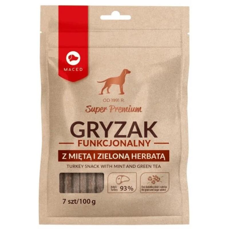 Maced Turkey Snack With Mint And Green Tea - Masticable Para Perros - 100g