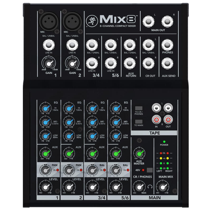 Mackie Mix8 Mesa De Mezclas 8 Canales 2044095-01