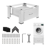 Maclean Mc-117 W Base Para Lavadora / Secadora Con Cajón, Carga Máx. 150kg, Blanco