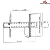 Maclean Mc-668 Soporte De Tv Pared Ajustable 37" A 70"