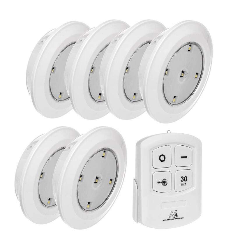 Maclean Mce165 6 Lamparas Led Con Mando A Distancia 3xaaa Battery Pilot