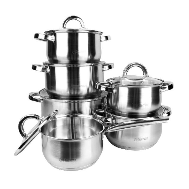 Maestro Mr-2120 Juego De Ollas De 12 Elementos