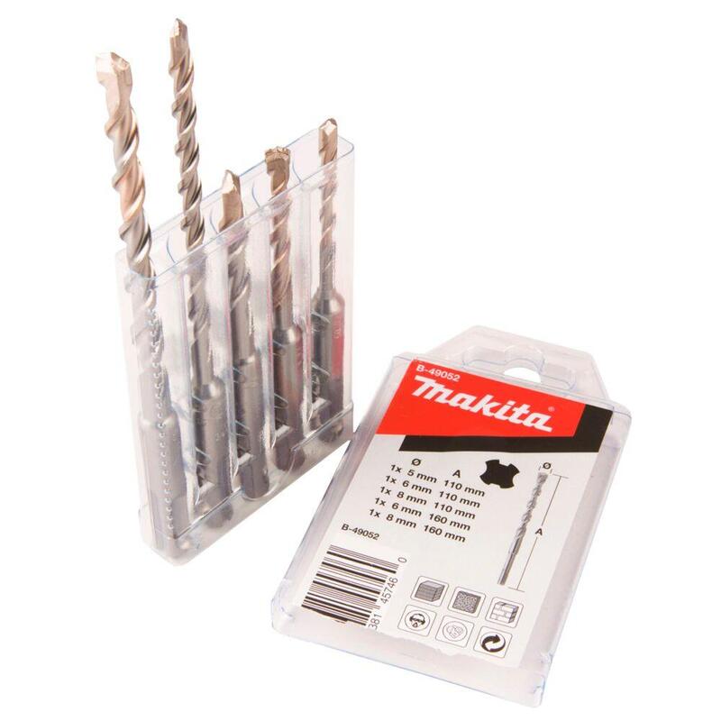 Makita B-49052 Sds-Vplus Drill Set Nr2 5pcs.