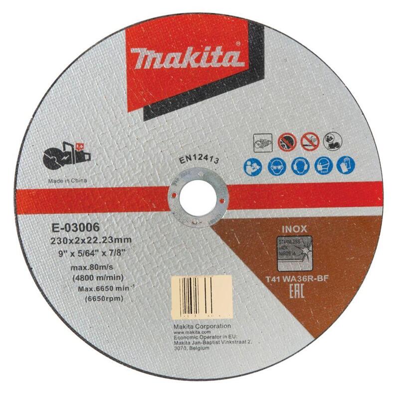 Makita E-03006 Disco De Corte 230x1,9mm Inox