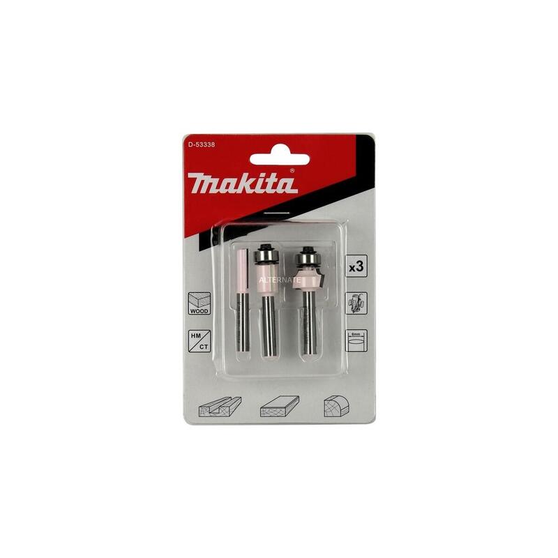 Makita Fräser-Set 3-Tlg. 6mm