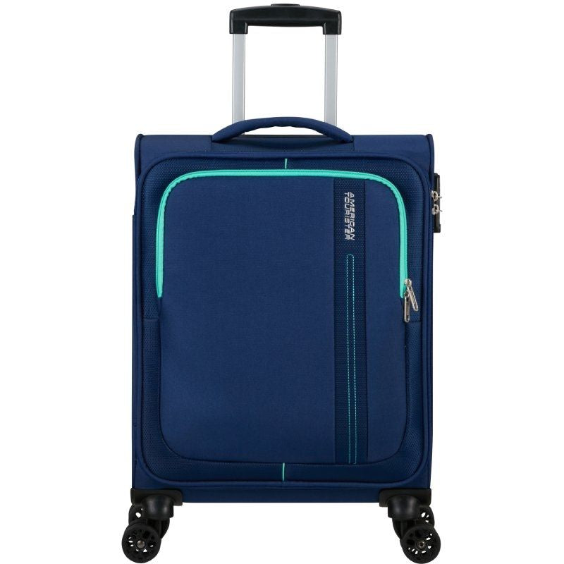 Maleta De Cabina American Tourister Sea Seeker Spinner 55cm 55x40x20cm 4 Ruedas Marino Combate