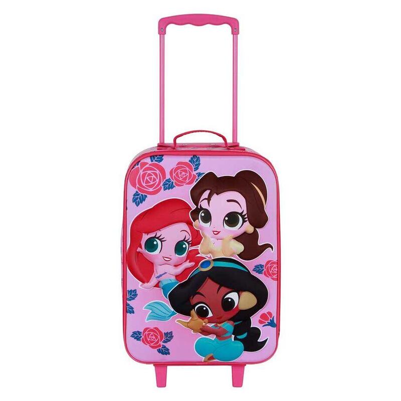 Maleta Trolley 3d Flowers Princesas Disney 52cm