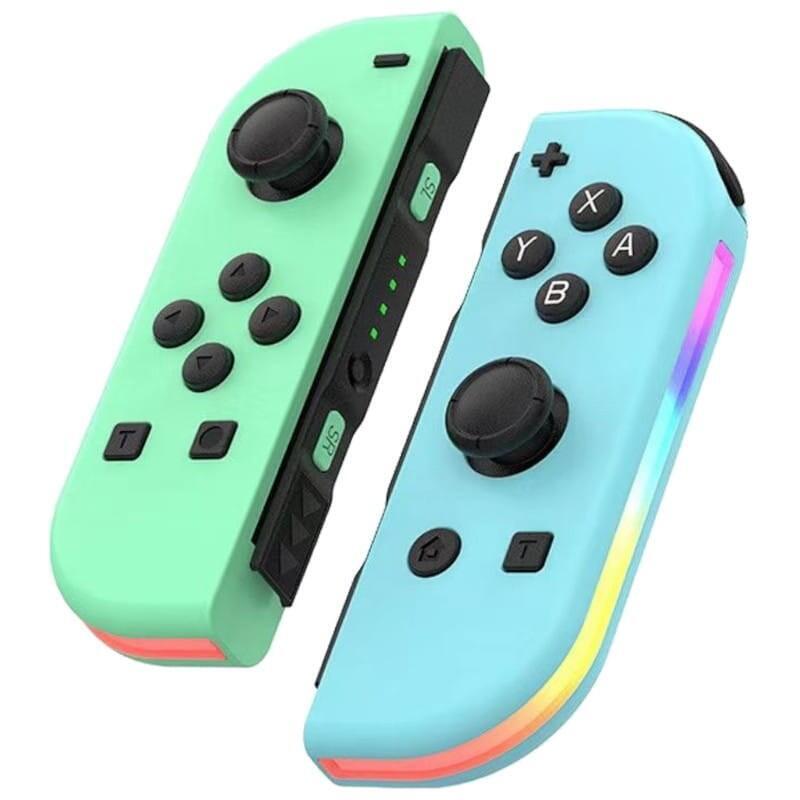 Mando Joy-Con Set Izq/Dcha Nintendo Switch Compatible Light Verde Azul Rgb