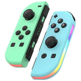 Mando Joy-Con Set Izq/Dcha Nintendo Switch Compatible Light Verde Azul Rgb