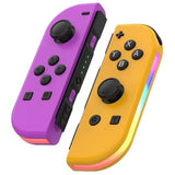Mando Joy-Con Set Izq/Dcha Nintendo Switch Compatible Violeta Naranja Rgb