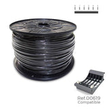Manguera Plana H05vvh2-F 2 X 1,00 Mm² Negra, 500 M. (Bobina Grande)