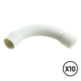 Manguito Pvc Curvado A 90° Ø 20 Mm, Gris, 10 Unidades