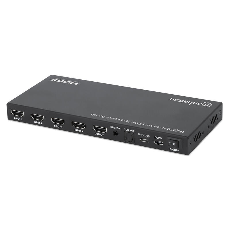 Manhattan 4k 30hz 4-Port Hdmi Multiviewer Switch