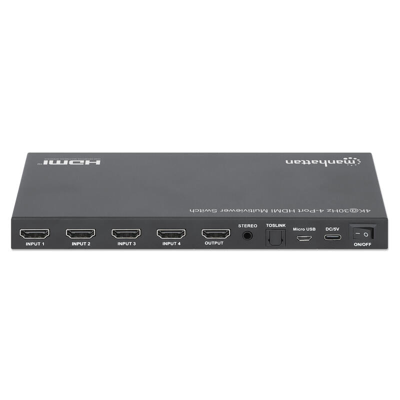 Manhattan 4k 30hz 4-Port Hdmi Multiviewer Switch