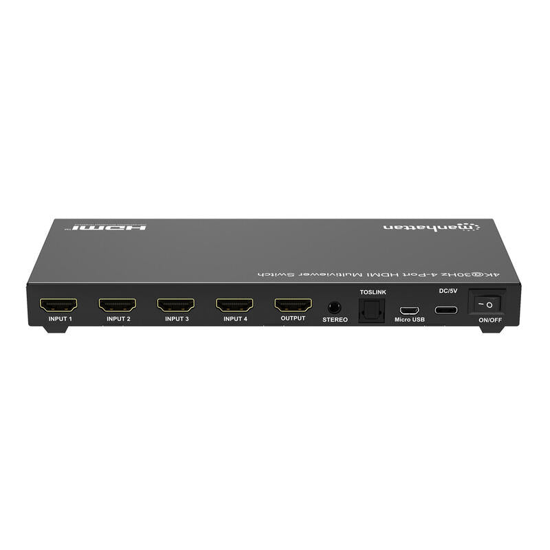 Manhattan 4k 30hz 4-Port Hdmi Multiviewer Switch