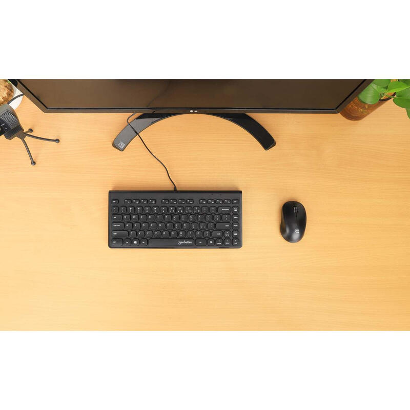Manhattan Slim Usb Mini-Teclado 1.5m Cable Negro