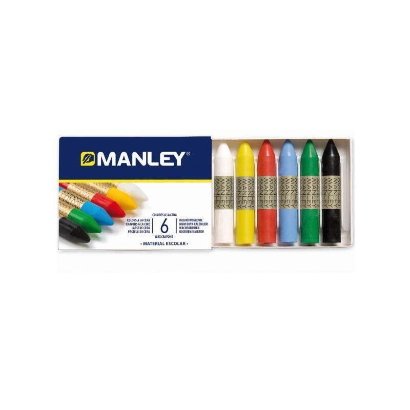 Manley Estuche De 6 Ceras 60mm Colores Surtidos
