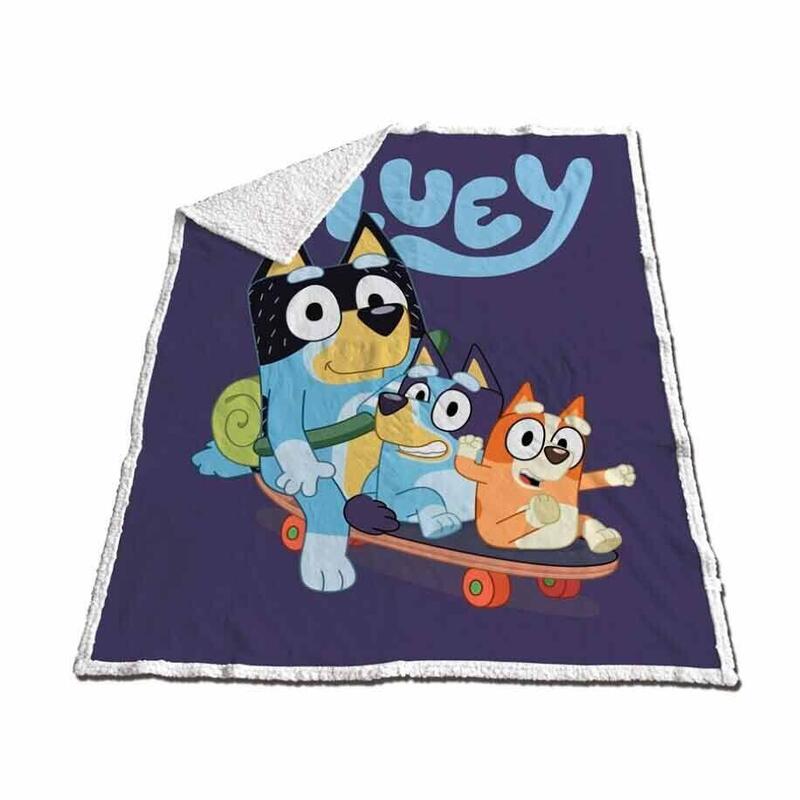 Manta Coralina Sherpa Bluey 120x150cm
