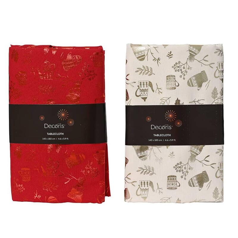 Mantel Poliester Navidad 140 X 180 Cm, Colores Surtidos