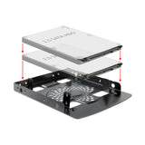 Marco De Instalación Delock 3.5 "Para 2x 2.5" Hdds Metal Negro