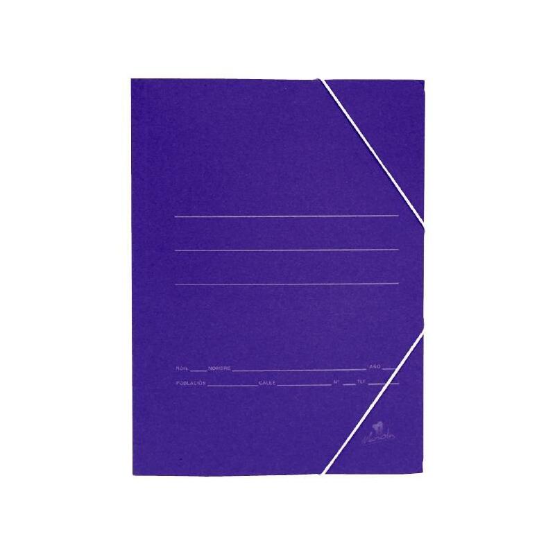 Mariola Carpeta Cartón Básica 500gr Gomas Solapa Folio 34x25cm Cartón Mate Azul -20u-