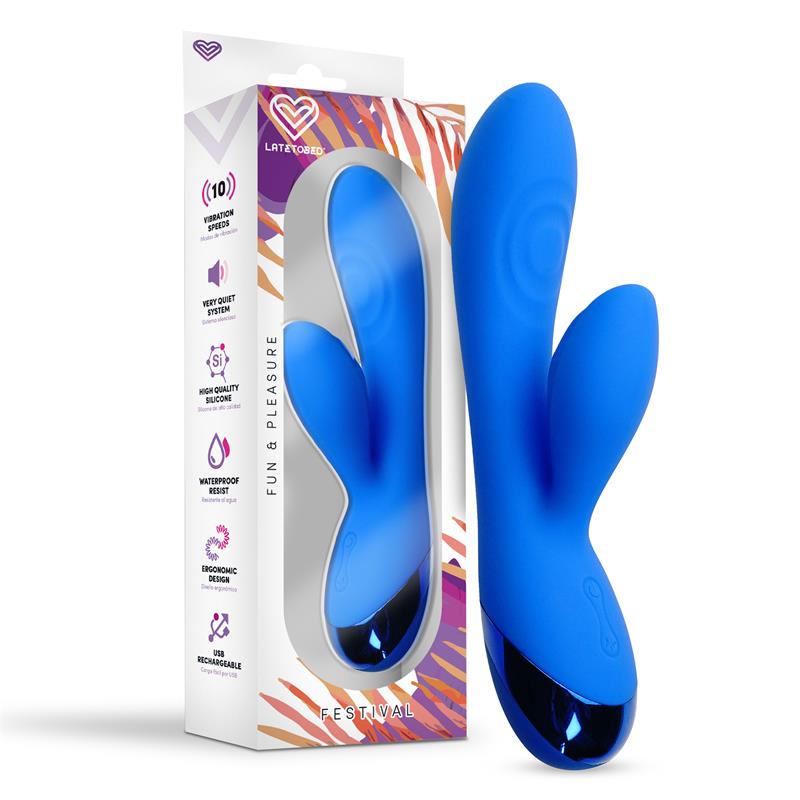 Vibrador  Marna Usb Azul