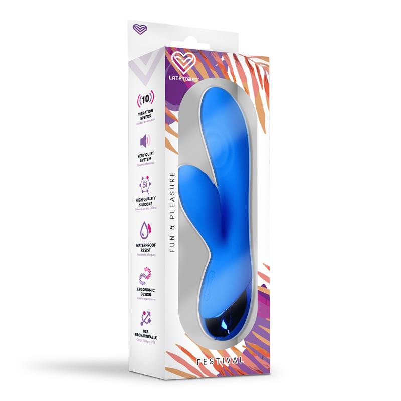 Vibrador  Marna Usb Azul