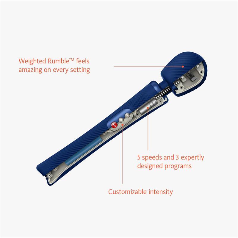 Fun Factory - Vim Wand Rumble Vibrador Recargable Silicona Azul Medianoche