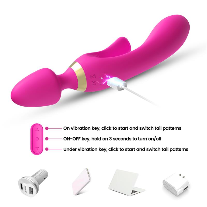Masajeador Y Vibrador Rosa