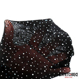 Máscara Rejilla Con Brillantes Y Lazo Ajustable