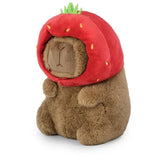Maskotka Kapibara Truskawkowa Czapka 20 Cm