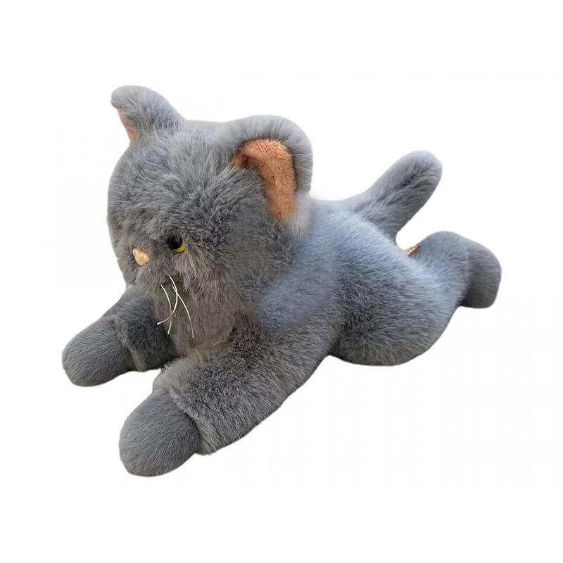 Maskotka Kot Lezacy 45 Cm Szary