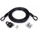 Master Lock 8271eurdat Cable Antirrobo Con Hebillas De Acero Trenzado Y Candado, 4,5 M