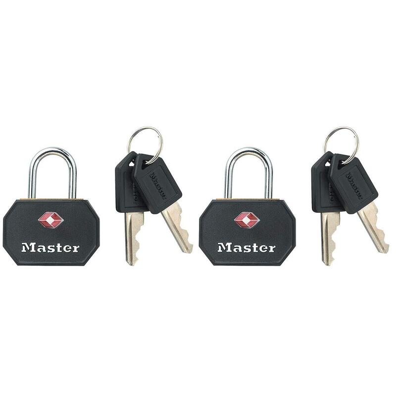 Master Lock Tsa Candados Negro, 4x3x2,2cm,2uds