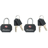 Master Lock Tsa Candados Negro, 4x3x2,2cm,2uds