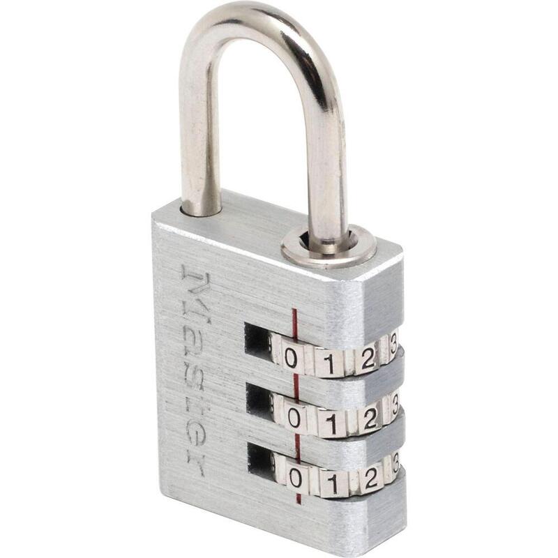 Master Lock Zahlenschl. Aus Alu. M. 3-Stell. Zahlenk. 7630eurd