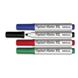 Maul Flipchartmarker Rundspitze 2,5-3,0mm 4er Set
