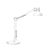 Maul Lampara Escritorio Maulstudy  Lampara Led Con Soporte Ajustable Con Brazo Articulado Para Escritorio  Elegante Lampara De Mesa Metálica Led  Fuente De Luz Led Incluida  Blanco