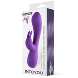 Mauve Vibrador Unibody Silicona Liquida Usb Purpura