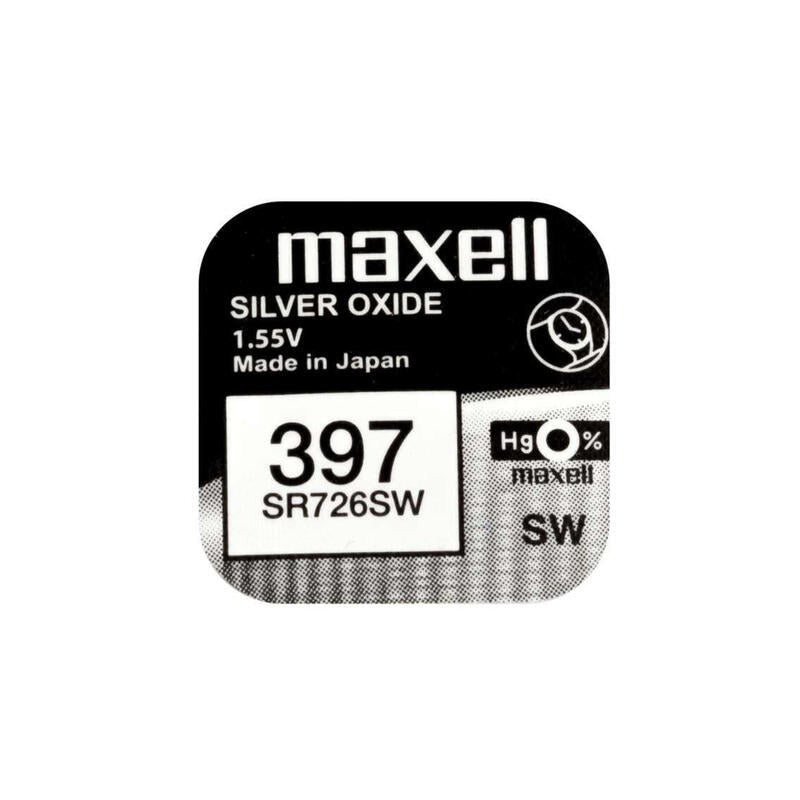 Maxell Pila Oxido Plata (397) Sr726sw Caja *10 Unid 0% Mercurio