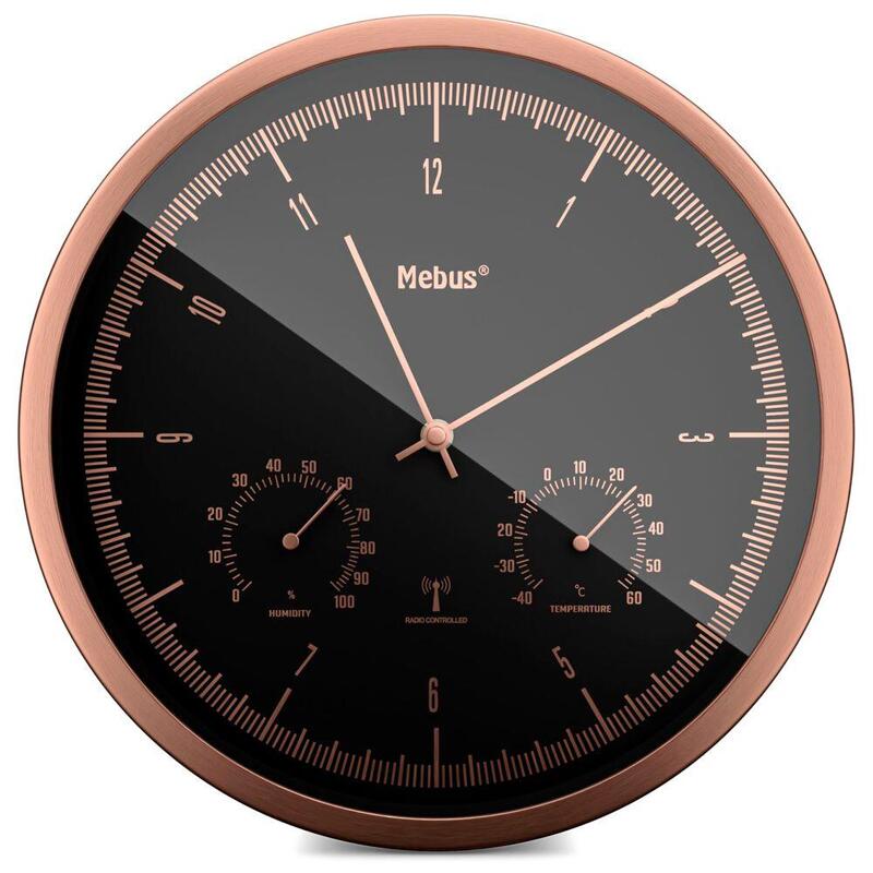 Mebus 19778 Radio Reloj De Pared Con Termohigrómetro