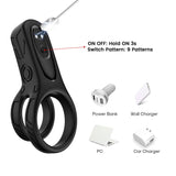 Mecha-Style Anillo Doble Para El Pene Con Vibracion