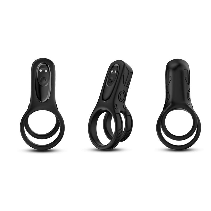 Mecha-Style Anillo Doble Para El Pene Con Vibracion
