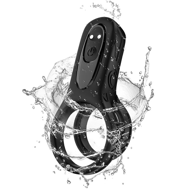 Mecha-Style Anillo Doble Para El Pene Con Vibracion