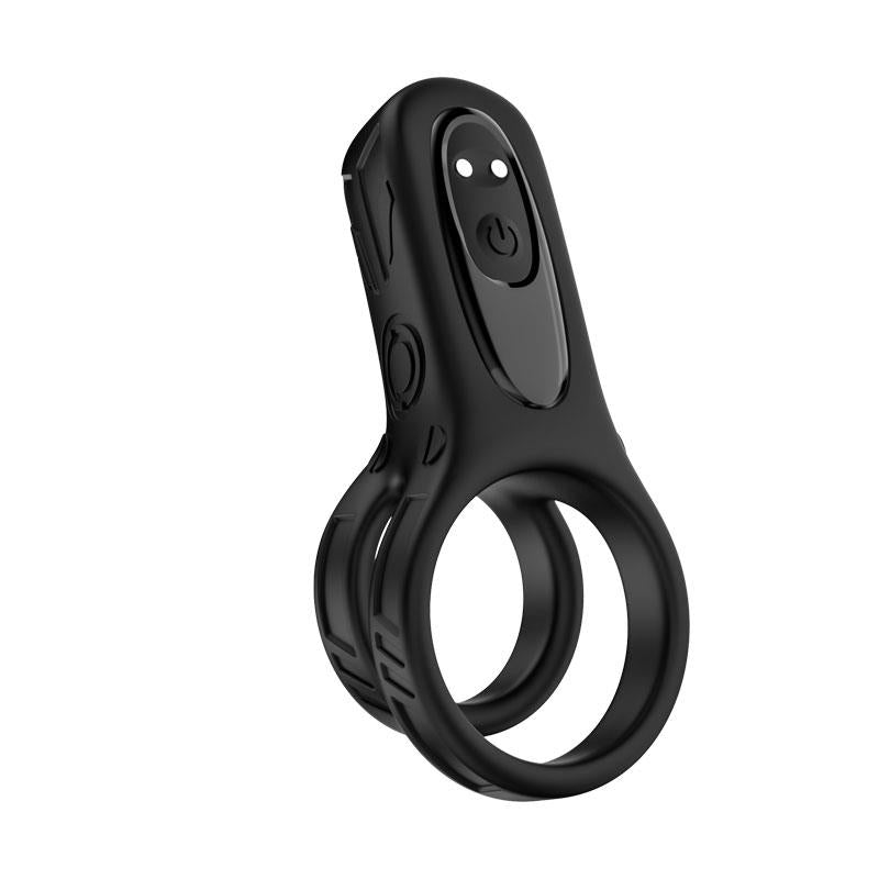 Mecha-Style Anillo Doble Para El Pene Con Vibracion