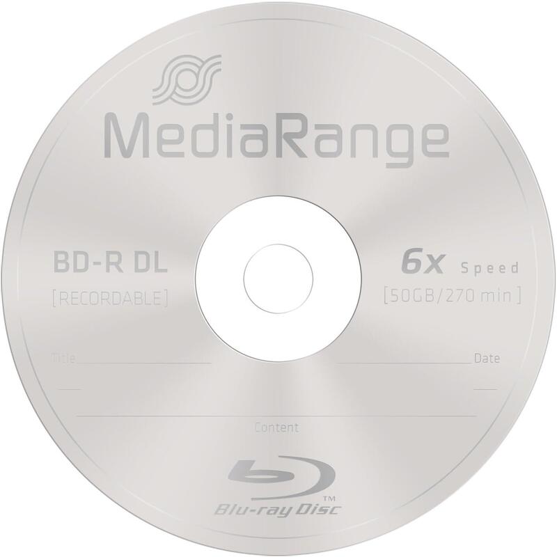 Mediarange Bluray 50gb 10pcs Bd-R Cake 6x Double Layer