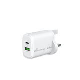 Mediarange Cargador 25w 2-Port 1x Usb-A/1x Usb-C Uk Gan, Ws